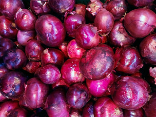 Food Wallpaper.  Red Onion Background.  Food Pattern Background. 
