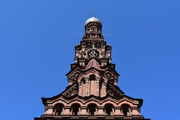 Fototapeta na wymiar Cathedral ancient castle belfry monastery Bell tower