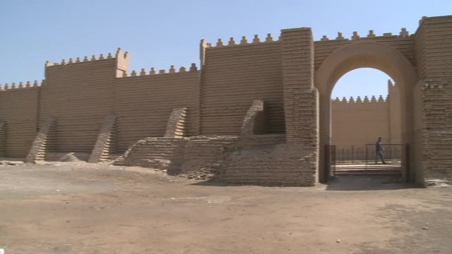 Babylon, Hillah, Iraq / December 2018: The ancient city of Babylon 