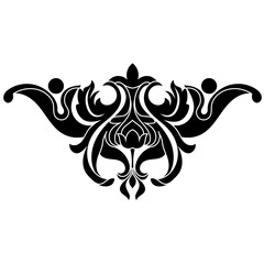 Vintage baroque ornament, corner. Retro pattern antique style acanthus.