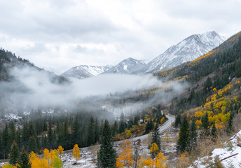 The American Rocky Mountains of Colorado are a beautiful site when the aspens turn yellow in autumn and the first snow falls bring in the threat of winter