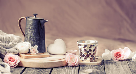 Valentine day concept, festive still life