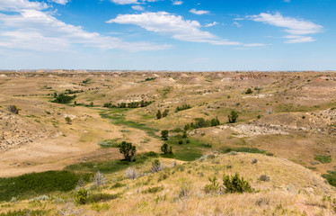 Fototapeta na wymiar Landscape view of Theodore Roosevelt National Park (North Dakota).