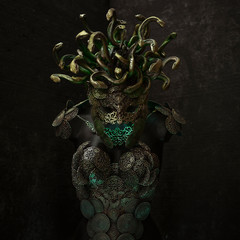 Legend Medusa, creature of Greek mythology. pieces made by hand with goldsmiths and metals such as...