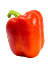 Peppers. Paprika. Bell pepper isolated on white. Sweet pepper. With clipping path. Full depth of field.