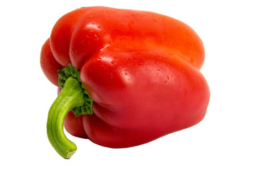 Peppers. Paprika. Bell pepper isolated on white. Sweet pepper. With clipping path. Full depth of field.