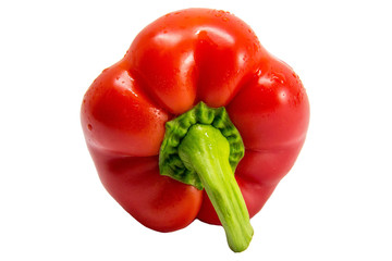 Peppers. Paprika. Bell pepper isolated on white. Sweet pepper. With clipping path. Full depth of...