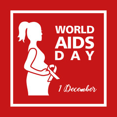 world aids day with woman pregnancy