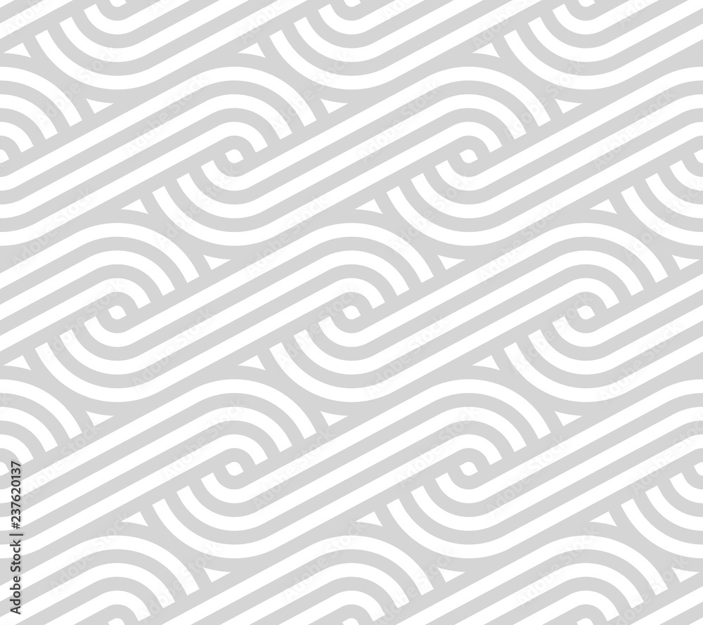 Poster Vector geometric pattern. Seamless braided linear pattern.