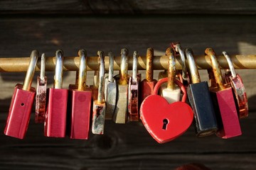 Love padlocks, List, Sylt, Germany, Europe