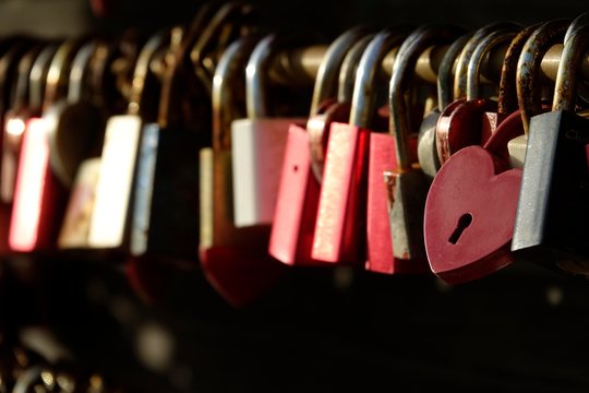 Love padlocks, List, Sylt, Germany, Europe