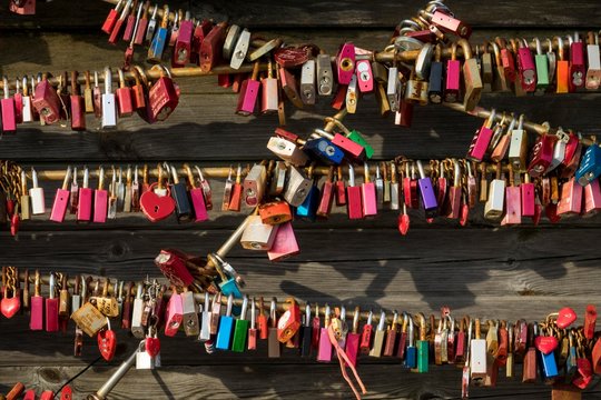 Love padlocks, List, Sylt, Germany, Europe