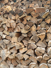 Fototapeta premium Texture background of firewood