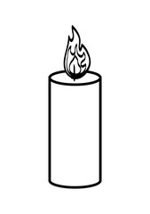 candle church isolated icon
