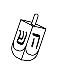 Jewish dreidel hanukkah icon