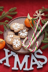 New Year or Christmas background. The text 