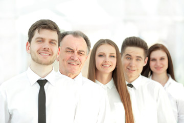 close up. confident business team on blurred background office