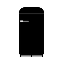 Refrigerator icon on white.