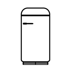 Refrigerator icon on white.