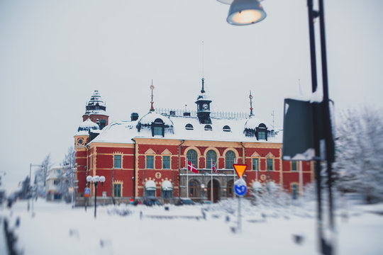 View of Haparanda, a locality and the seat of Haparanda Municipality in Norrbotten County, Sweden, it is adjacent to Tornio, Finland