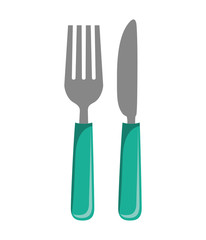 fork and knife isolated icon