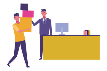 People shopping cartoons