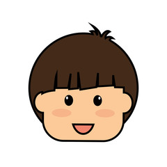 cute little boy head character