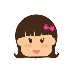 beautiful little girl head character