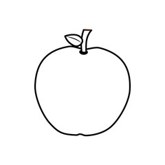 apple fresh fruit icon
