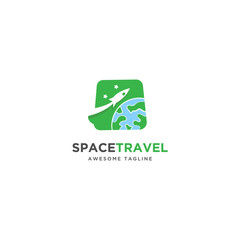Rocket tour travel logo design inspiration