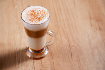 latte macchiato with syrup