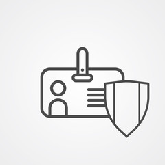 Id card vector icon sign symbol