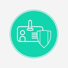 Id card vector icon sign symbol