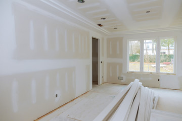Construction building industry new home construction interior drywall and finish details