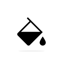 Icon fill, paint. Monochrome vector illustration isolated on white background.
