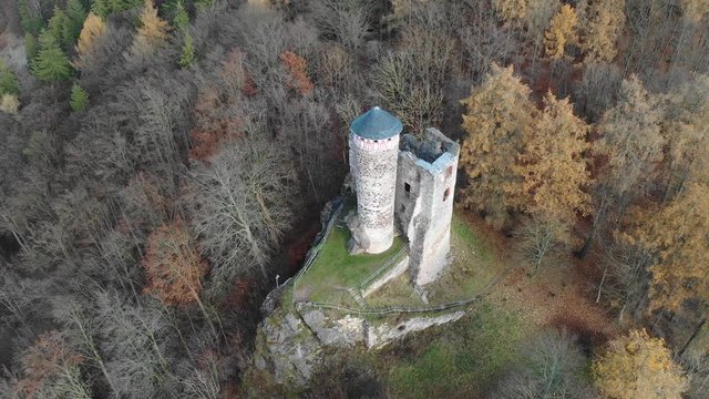 Burgruinen und Sehensw&uuml;rdigkeiten von oben