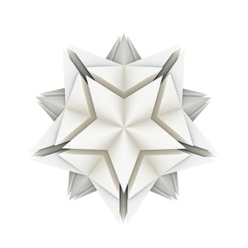 An isolated 3D fractal object with a recursive structure on a light background.