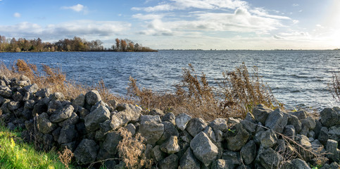 Panorama over the Westeinder lake in NL