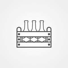 Beer box vector icon sign symbol