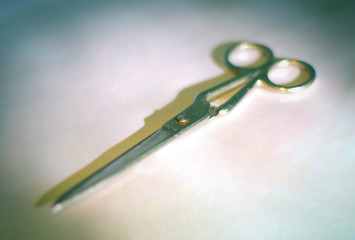 scissors made of metal.isolated on a light background.