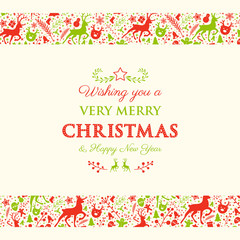 Fototapeta na wymiar Decorative Christmas text with ornaments. Vector.