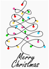 Christmas tree made from Christmas lights