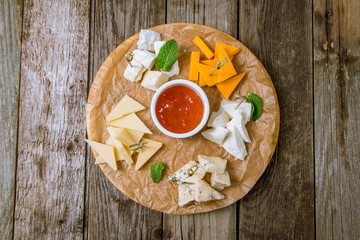 Cheese plate italian food