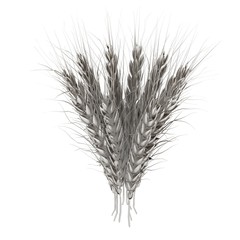 Metall spikelet. 3d render