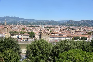 Fototapeta na wymiar View from Piazzale Michelangelo in Florence, Italy