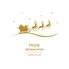 Frohe Weihnachten und Gluckliches Neues Jahr - german Christmas wishes. Vector.