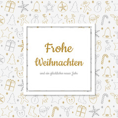 Frohe Weihnachten und Gluckliches Neues Jahr - german Christmas wishes. Vector.