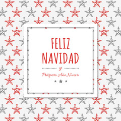 Feliz Navidad - translated from spanish as Merry Christmas. Vector