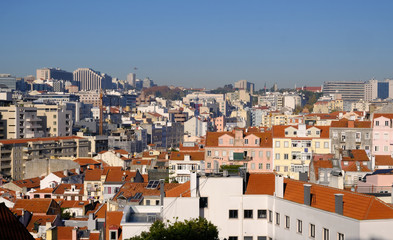 Fototapeta na wymiar Lisbon, Portugal houses and buildings