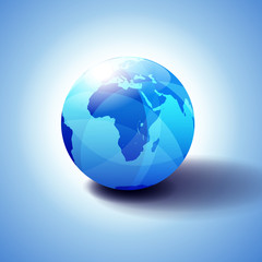 Africa, Arabia Background with Globe Icon 3D illustration